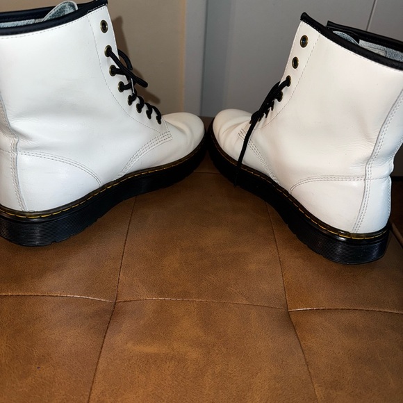 Dr. Martens Zavala White Combat Boots - Picture 3 of 4